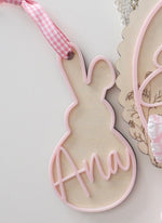 Load image into Gallery viewer, Easter personalised bunny tag
