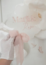 Load image into Gallery viewer, Baby Girl Floral Name plaque announcement
