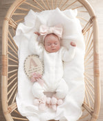 Load image into Gallery viewer, Baby Girl Name Scalloped hearts oval plaque wall decor announcement
