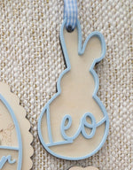 Load image into Gallery viewer, Easter personalised bunny tag
