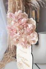 Load image into Gallery viewer, Mamma Mum Nanna Small Flower insert stand Vase Wood - NO FLOWERS INCLUDED
