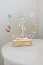 Load image into Gallery viewer, Space Rocket Stars planets LED Night light
