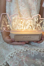 Load image into Gallery viewer, Butterfly Garden Name LED night light
